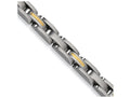 Chisel Stainless Steel 14k Yellow Inlay 8in Bracelet