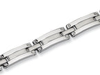 Chisel Stainless Steel Brushed and Polished Bracelet - 8.5 inches