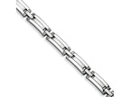 Chisel Stainless Steel Brushed and Polished Bracelet - 8.5 inches