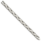 Chisel Stainless Steel Brushed and Polished Bracelet - 8 inches