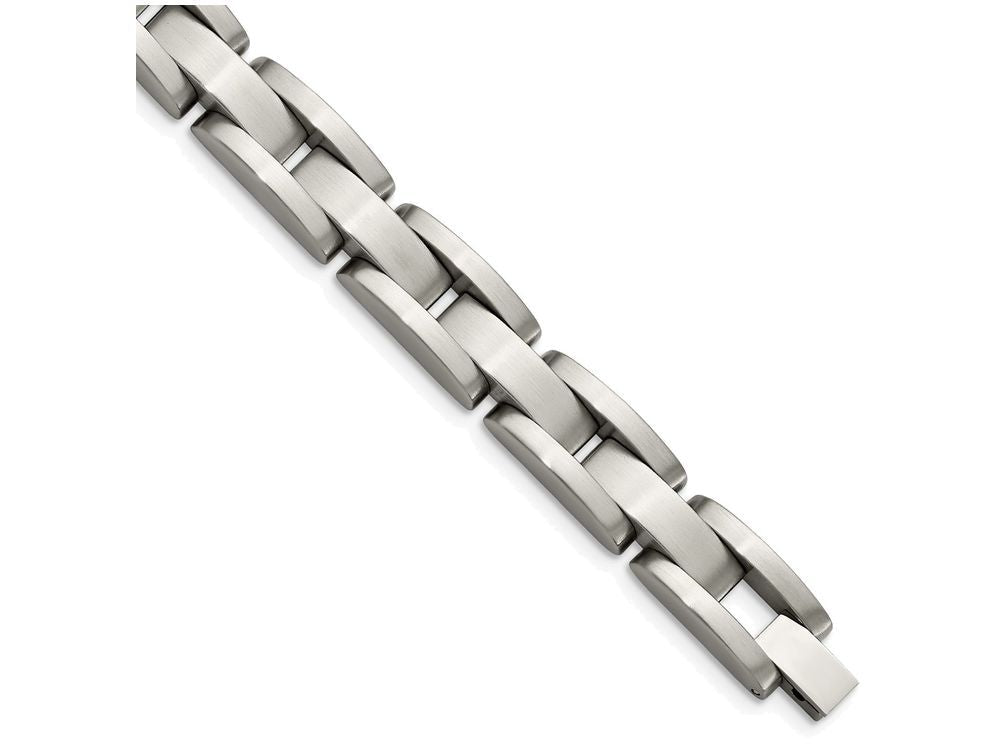 Chisel Stainless Steel Brushed and Polished Bracelet - 8 inches