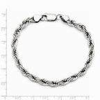 Chisel Stainless Steel Polished 6mm Rope Bracelet