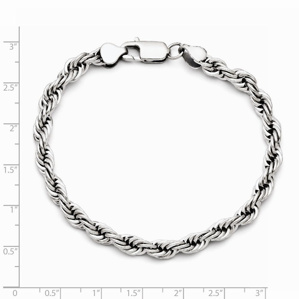 Chisel Stainless Steel Polished 6mm Rope Bracelet