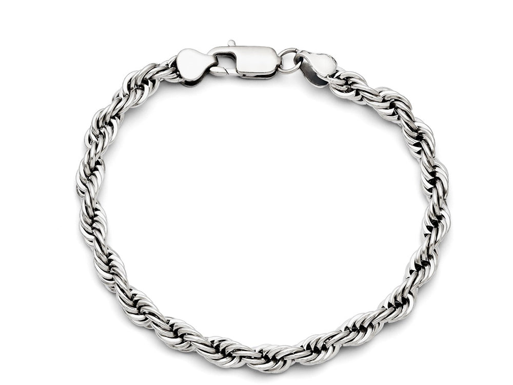 Chisel Stainless Steel Polished 6mm Rope Bracelet
