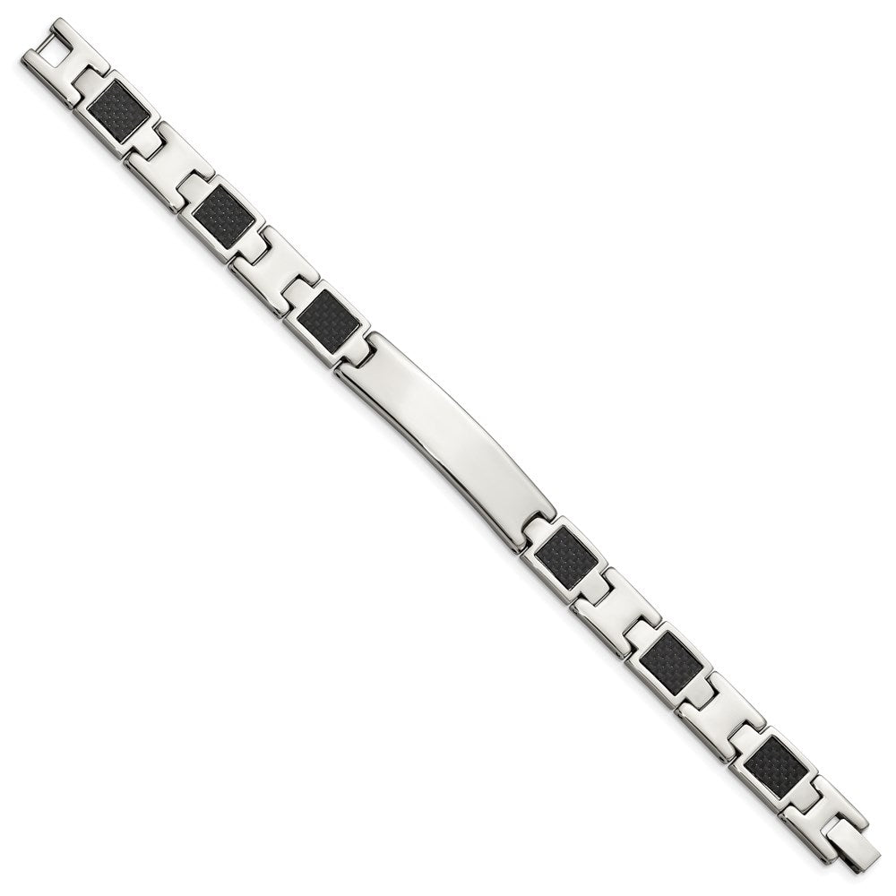 Chisel Stainless Steel Carbon Fiber Bracelet - 8.5 inches