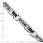 Chisel Stainless Steel Carbon Fiber Bracelet - 9 inches