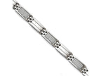 Chisel Stainless Steel Polished Grey Carbon Fiber Bracelet