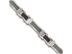 Chisel Stainless Steel Carbon Fiber Bracelet - 9 inches