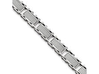 Chisel Stainless Steel Grey Carbon Fiber Inlay Polished Bracelet