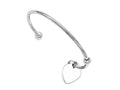 Chisel Stainless Steel Polished Heart Bangle