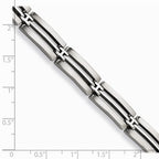 Chisel Stainless Steel Brushed And Polished 8.75in Bracelet