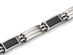 Chisel Stainless Steel Carbon Fiber Bracelet - 8.5 inches