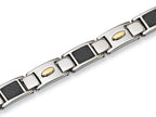 Chisel Stainless Steel Carbon Fiber Bracelet - 9.5 inches