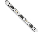 Chisel Stainless Steel Carbon Fiber Bracelet - 9.5 inches