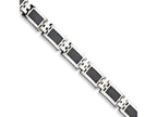Chisel Stainless Steel Carbon Fiber Bracelet - 9.25 inches