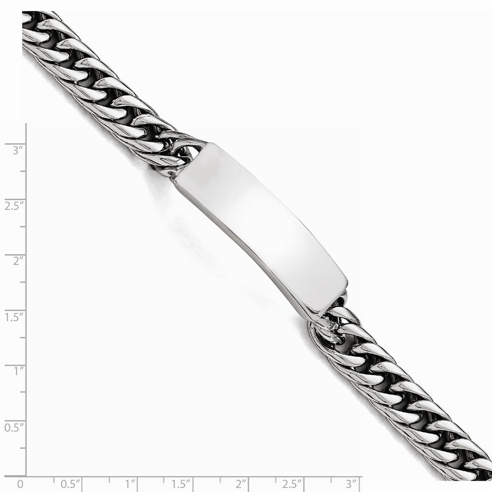 Chisel Stainless Steel Polished And Antiqued Curb Id Link Bracelet