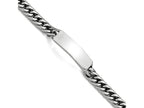 Chisel Stainless Steel Polished And Antiqued Curb Id Link Bracelet