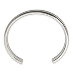 Chisel Stainless Steel Polished And Brushed Ridged Edge Bangle