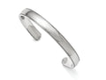 Chisel Stainless Steel Polished And Grooved Bangle