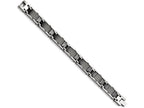 Chisel Stainless Steel/ceramic Black Polished Mesh Bracelet