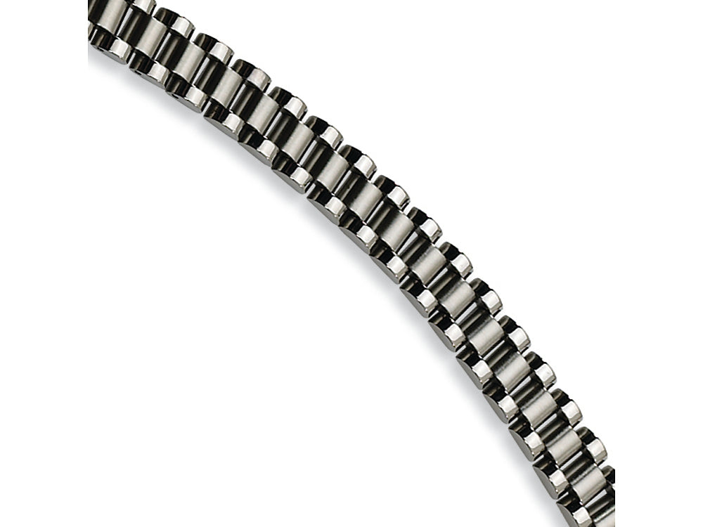 Chisel Stainless Steel Brushed and Polished Bracelet - 8.5 inches