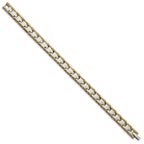 Chisel Stainless Steel and 24K Plated Polished Bracelet - 8.5 inches