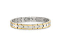 Chisel Stainless Steel and 24K Plated Polished Bracelet - 8.5 inches