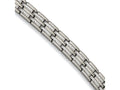 Chisel Stainless Steel Brushed and Polished Bracelet - 8.75 inches