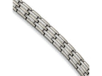 Chisel Stainless Steel Brushed and Polished Bracelet - 8.75 inches
