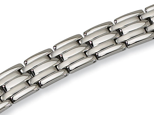 Chisel Stainless Steel Brushed and Polished Bracelet - 8.5 inches