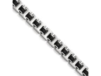 Chisel Stainless Steel Brushed Black Rubber Bracelet
