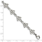 Chisel Stainless Steel Polished Trinity Knot 7in Bracelet