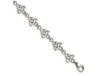 Chisel Stainless Steel Polished Trinity Knot 7in Bracelet