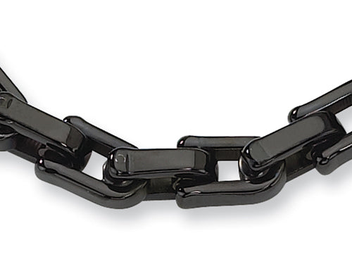Chisel Stainless Steel Black Plated Bracelet - 8.5 inches