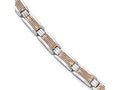 Chisel Stainless Steel Polished Rose Ip-plated Bracelet