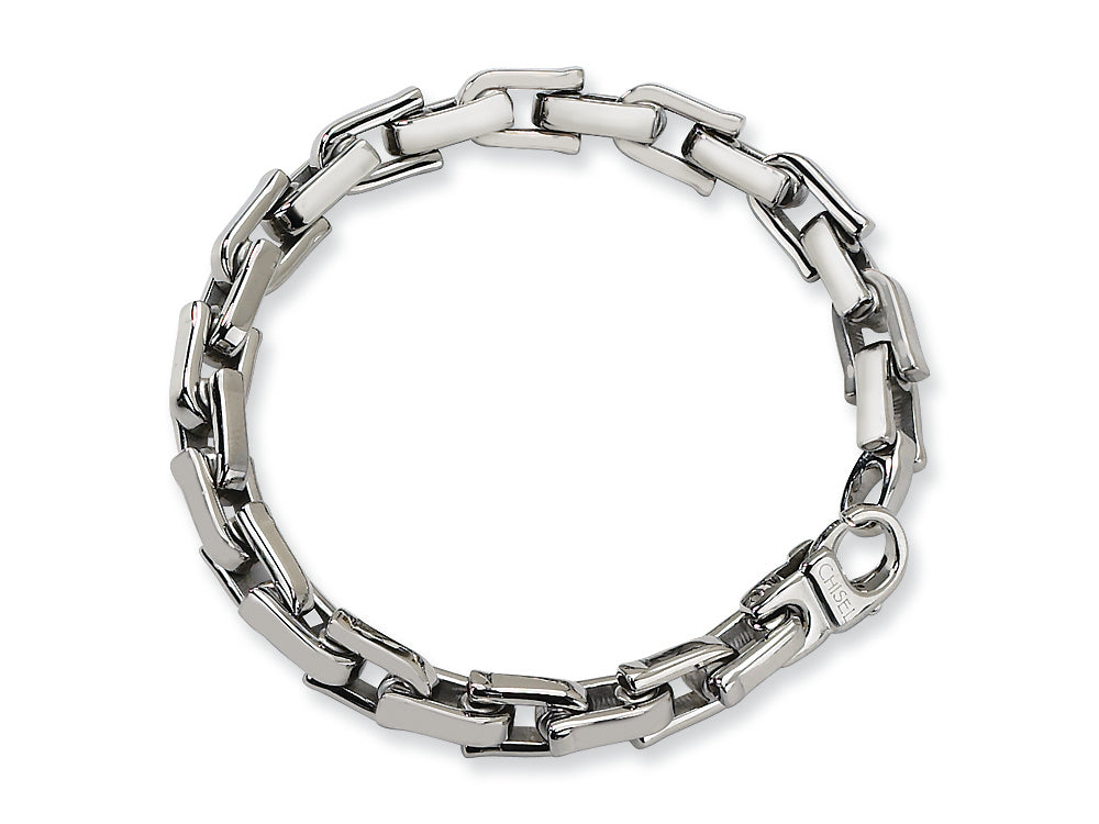Chisel Stainless Steel Polished Bracelet - 8.5 inches