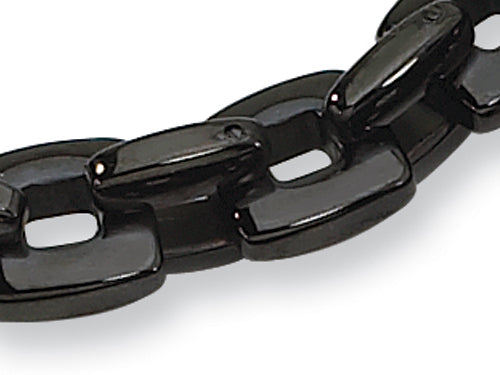 Chisel Stainless Steel Black Plated Bracelet - 9 inches