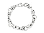 Chisel Stainless Steel Polished Skull Bracelet - 8.75 inches