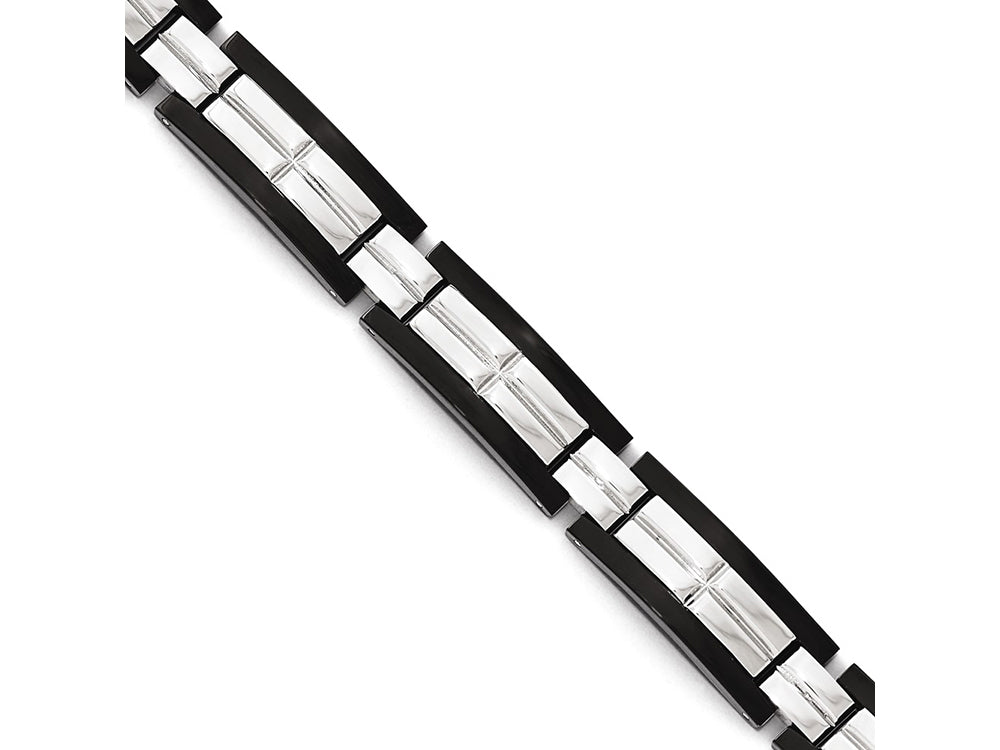 Chisel Stainless Steel Polished Black Ip-plated 8.5 In. Bracelet