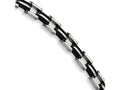 Chisel Stainless Steel Black Rubber Bracelet - 8.75 inches