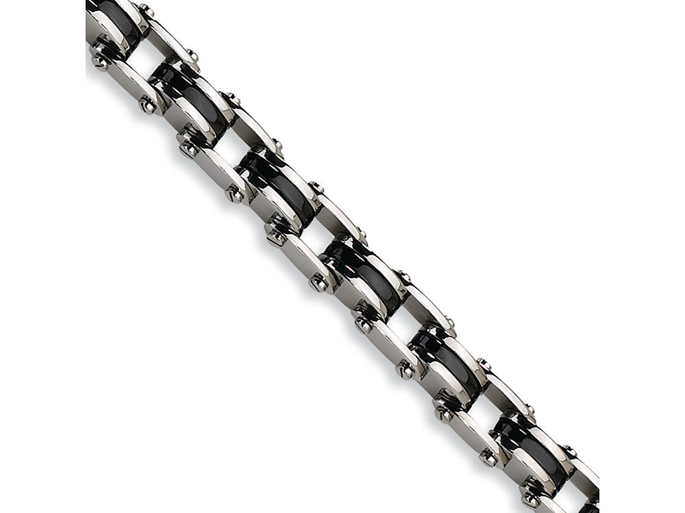 Chisel Stainless Steel Black Plating Bracelet - 8.75 inches