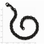 Chisel Stainless Steel Polished Black Ip-plated 9in Bracelet