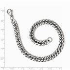 Chisel Stainless Steel Polished 9in Double Curb Chain Bracelet