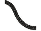Chisel Stainless Steel Polished Black Ip-plated Double Curb Chain Bracelet