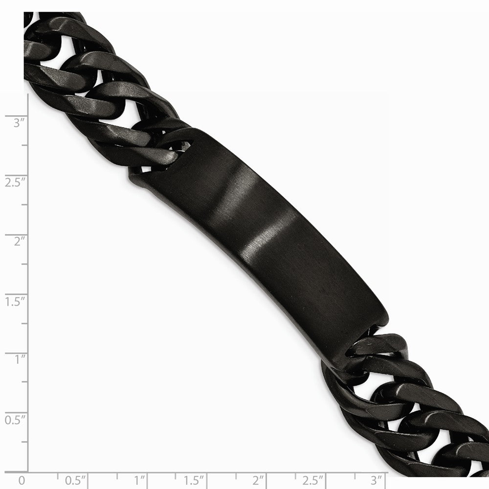 Chisel Stainless Steel Brushed Black Ip Id Link Bracelet