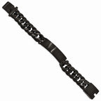 Chisel Stainless Steel Brushed Black Ip Id Link Bracelet