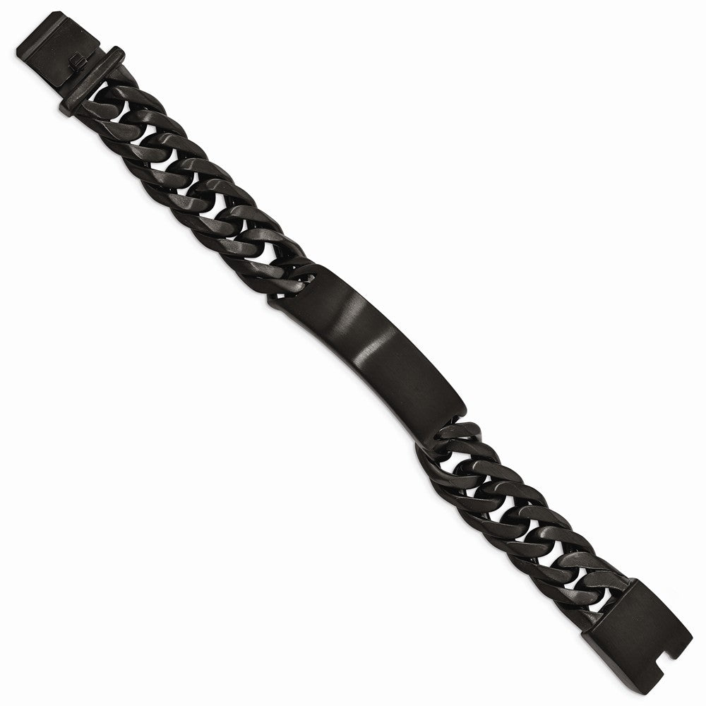 Chisel Stainless Steel Brushed Black Ip Id Link Bracelet