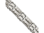 Chisel Stainless Steel Polished And Brushed 8.5in Link Bracelet