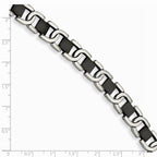 Chisel Stainless Steel Black Ip-plated 8in Bracelet
