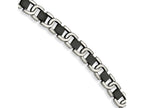 Chisel Stainless Steel Black Ip-plated 8in Bracelet